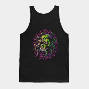 SPIDER WEB SKULL Tank Top